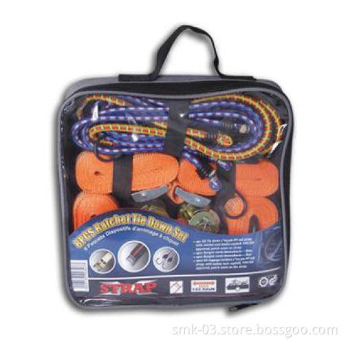 8PCS Tie Down & Bungee Cord Set